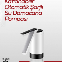 Mey İthalat® Akıllı Şarjlı Damacana Pompası Tek Tuşla Su Dolum