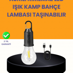 Mey İthalat® Akıllı Sensörlü USB Şarjlı Kamp Lambası