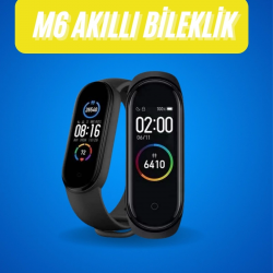 Mey İthalat® Akıllı Uyumlu Bileklik M6 Adımsayar Spor Modları Çağrı Görme Türkçe Menü
