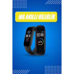 Mey İthalat® Akıllı Uyumlu Bileklik M6 Adımsayar Spor Modları Çağrı Görme Türkçe Menü