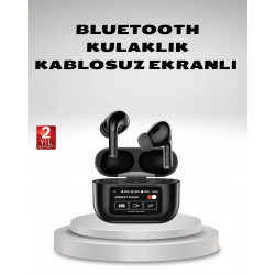 Mey İthalat® Aktif Gürültü Engelleme (ANC) Kablosuz Bluetooth Kulaklık – Dijital Ekranlı, Dokunmatik ve Uzun Pil Ömürlü