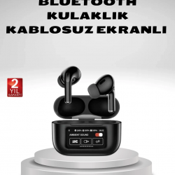 Mey İthalat® Aktif Gürültü Engelleme (ANC) Kablosuz Bluetooth Kulaklık – Dijital Ekranlı, Dokunmatik ve Uzun Pil Ömürlü