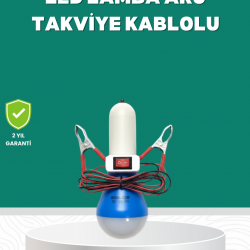 Mey İthalat® Aküden Çalışan 12V LED Ampul Taşınabilir Kullanım