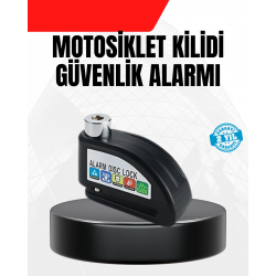 Mey İthalat® Alarm Disk Fren Kilidi Paslanmaz Çelik Motosiklet Scooter Bisiklet