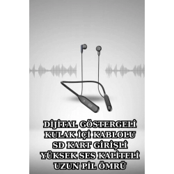 Mey İthalat® Alarm ve Titreşim Özellikli Akıllı Saat ve Mikrofonlu Kablolu Bluetooth Kulaklık 60 Saat