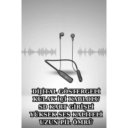 Mey İthalat® Alarm ve Titreşim Özellikli Akıllı Saat ve Mikrofonlu Kablolu Bluetooth Kulaklık 60 Saat