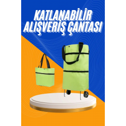 Mey İthalat® Alışveriş Çantası Katlanabilir Pazar Arabası Tekerlekli Pazar Arabası Katlanabilir