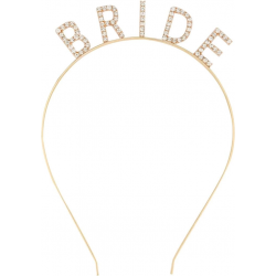 Mey İthalat® Altın Gold Renk Bekarlığa Veda Kristal Taş Bride Tacı İthal 16x10 cm