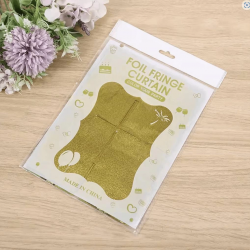 Mey İthalat®    Altın Gold Renk Dikdörtgen Kesim Parlak Sim Görünümlü Fon Perde Dekor 1x2 Metre