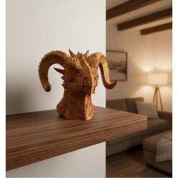 Mey İthalat® Altın Kırmızı Ejderha Figürü