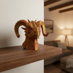 Mey İthalat® Altın Kırmızı Ejderha Figürü