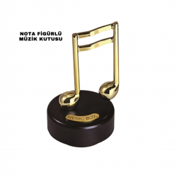 Mey İthalat® Altın Nota Figürlü Müzik Kutusu