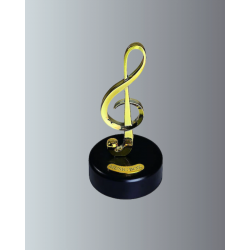 Mey İthalat® Altın Nota Sol Anahtarı Müzik Box Döner Mekanizmalı Hediyelik