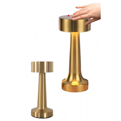 Mey İthalat® Altın Rengi Masa ve Gece Lambası Dokunmatik Şarjlı Masa Lambası