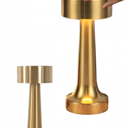 Mey İthalat® Altın Rengi Masa ve Gece Lambası Dokunmatik Şarjlı Masa Lambası
