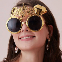 Mey İthalat® Altın Renk Bride To Be Yazılı Gelin Gözlüğü 15x10 cm