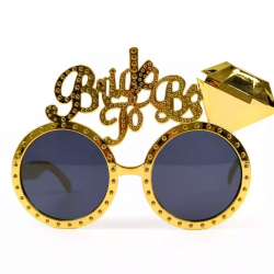 Mey İthalat® Altın Renk Bride To Be Yazılı Gelin Gözlüğü 15x10 cm