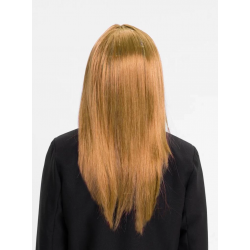 Mey İthalat® Altın Renk Düz Kesim İçi Astarlı Uzun Parti Peruğu Takma Saç