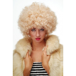 Mey İthalat® Altın Renk Kıvırcık Afro Bonus Peruk Saç Parti Peruğu Platin Gold