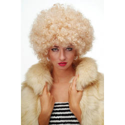 Mey İthalat® Altın Renk Kıvırcık Afro Bonus Peruk Saç Parti Peruğu Platin Gold