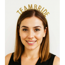 Mey İthalat® Altın Renk Team Bride Taç Plastik – Gelin ve Nedime Tacı