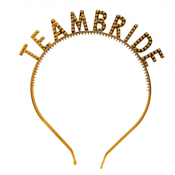 Mey İthalat® Altın Renk Team Bride Taç Plastik – Gelin ve Nedime Tacı