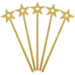Mey İthalat® Altın Renk Yıldız Peri Asası Peri Değneği 34 cm 1 Adet