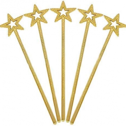 Mey İthalat® Altın Renk Yıldız Peri Asası Peri Değneği 34 cm 1 Adet