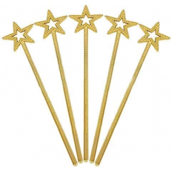 Mey İthalat® Altın Renk Yıldız Peri Asası Peri Değneği 34 cm 1 Adet