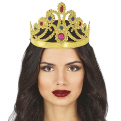 Mey İthalat® Altın Renk Plastik Prenses Tacı Kraliçe Tacı 60cm