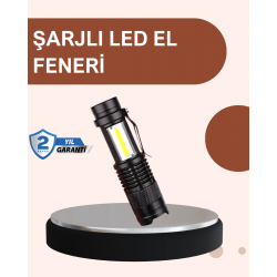 Mey İthalat® Alüminyum Gövdeli 2000 Lümen Güçlü LED El Feneri