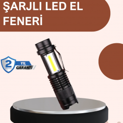 Mey İthalat® Alüminyum Gövdeli 2000 Lümen Güçlü LED El Feneri