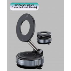 Mey İthalat® Alüminyum Gövdeli Manyetik Araç İçi Telefon Tutucu