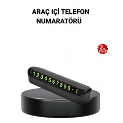 Mey İthalat® Alüminyum Kasa Gri Çevirmeli Araç İçi Telefon Numaratörü