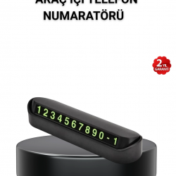 Mey İthalat® Alüminyum Kasa Gri Çevirmeli Araç İçi Telefon Numaratörü