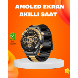 Mey İthalat® Amoled Akıllı Saat IP67 Su Geçirmez 3 Bileklikli Sağlık Takipli