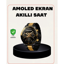 Mey İthalat® Amoled Akıllı Saat Manyetik Şarj GPS Destekli Spor ve Günlük Kullanım