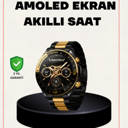 Mey İthalat® Amoled Akıllı Saat Manyetik Şarj GPS Destekli Spor ve Günlük Kullanım