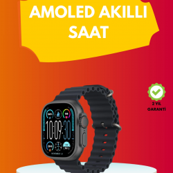 Mey İthalat® AMOLED Ekran 49mm Ultra Tasarım 3 Kordonlu Akıllı Saat