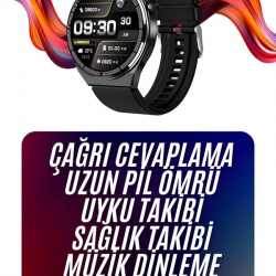 Mey İthalat® Amoled Ekran Akıllı Saat Üç Kordonlu İOS Android Uyumlu