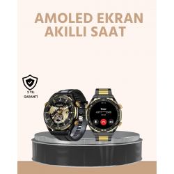 Mey İthalat® Amoled Ekran Akıllı Saat Uyku Nabız Adım Ölçer Su Geçirmez