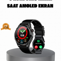 Mey İthalat® AMOLED Ekranlı Smartwatch – 3 Kordonlu, Kalp Atış & Uyku Takipli Akıllı Saat