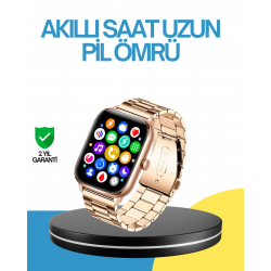 Mey İthalat® AMOLED Ekranlı Türkçe Menülü Akıllı Saat Bluetooth Görüşmeli