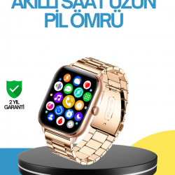 Mey İthalat® AMOLED Ekranlı Türkçe Menülü Akıllı Saat Bluetooth Görüşmeli