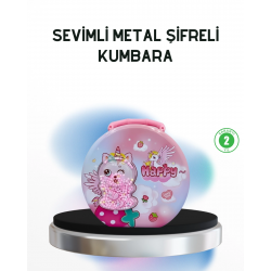 Mey İthalat® Anahtarlı Çocuk Para Kasası Eğitici ve Dekoratif Tasarım