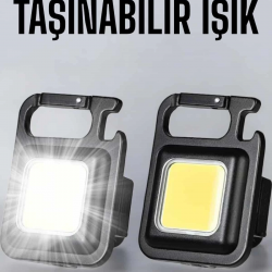 Mey İthalat® Anahtarlık Çok Amaçlı Mıknatıslı Taşınabilir Işık Led Şarjlı