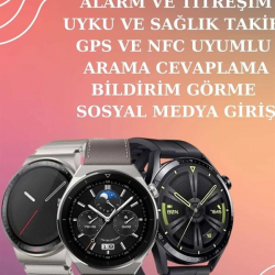 Mey İthalat® ANC Özellikli Bluetooth Kulaklık ve Amoled Ekran Akıllı Saat Uyku ve Sağlık Takibi Nabız Ölçer