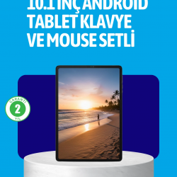 Mey İthalat® Android 15 Tablet Klavyeli Mouse’lu Profesyonel Set