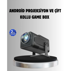 Mey İthalat® Android Projeksiyon Game Box – 1280x720p HD Çözünürlük, Bluetooth,HDMI ve USB Girişli