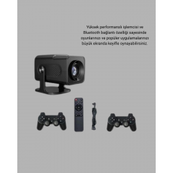 Mey İthalat® Android Projeksiyon Game Box – 1280x720p HD Çözünürlük, Bluetooth,HDMI ve USB Girişli